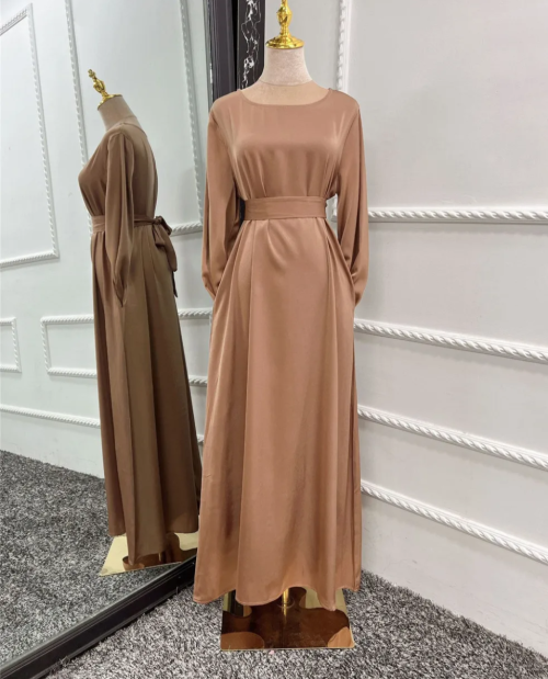 Fashion-Satin-Sliky-Djellaba-Muslim-Dress-Dubai-Full-Length-Flare-Sleeve-Soft-Shiny-Abaya-Dubai-Turkey