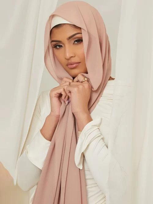 modesthijab premium chiffon hijab peach