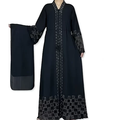 ModestHijabCo Elegant Long Sleeved Chiffon Abaya 10 2