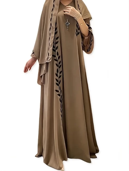 ModestHijabCo EmbroGrace Abaya Dress1