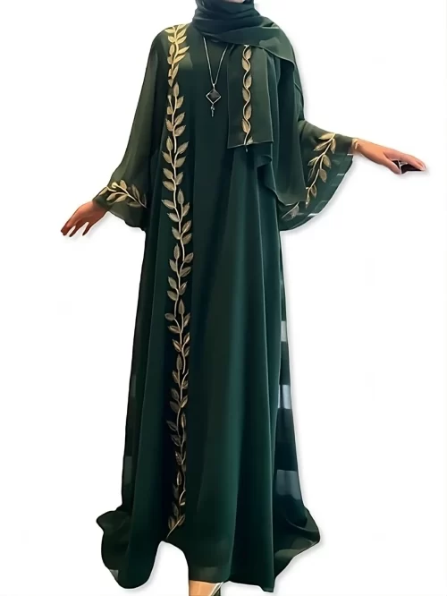 ModestHijabCo EmbroGrace Abaya Dress8