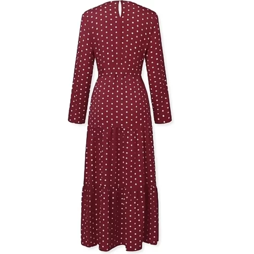 ModestHijabCo Vintage Polka Maxi red