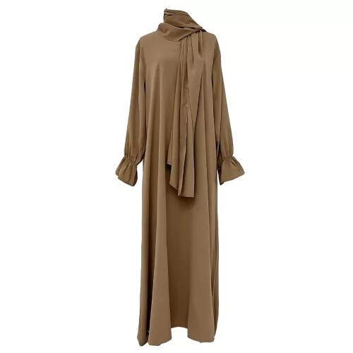 Siskakia Solid Abaya Flare Sleeve ModestHijab 02