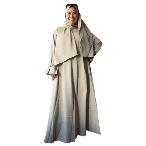 Siskakia Solid Abaya Flare Sleeve ModestHijab 04