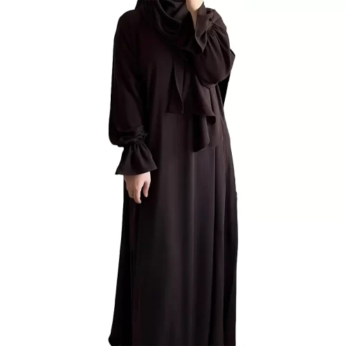 Siskakia Solid Abaya Flare Sleeve ModestHijab 05