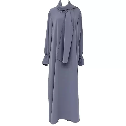 Siskakia Solid Abaya Flare Sleeve ModestHijab 06