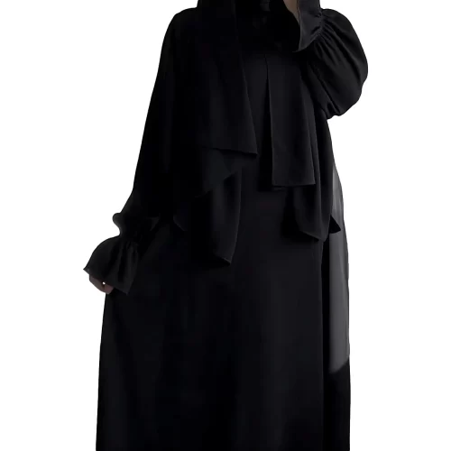 Siskakia Solid Abaya Flare Sleeve ModestHijab 11