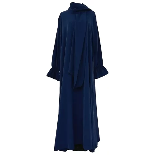 Siskakia Solid Abaya Flare Sleeve ModestHijab 13