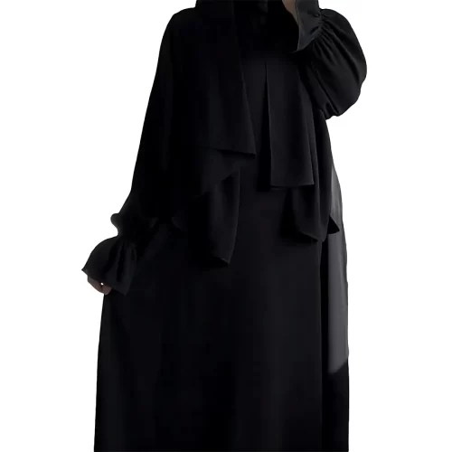 Siskakia Solid Abaya Flare Sleeve ModestHijab 14